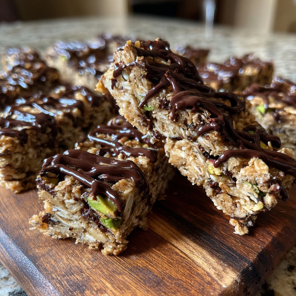 Chocolate Pistachio Almond Bars