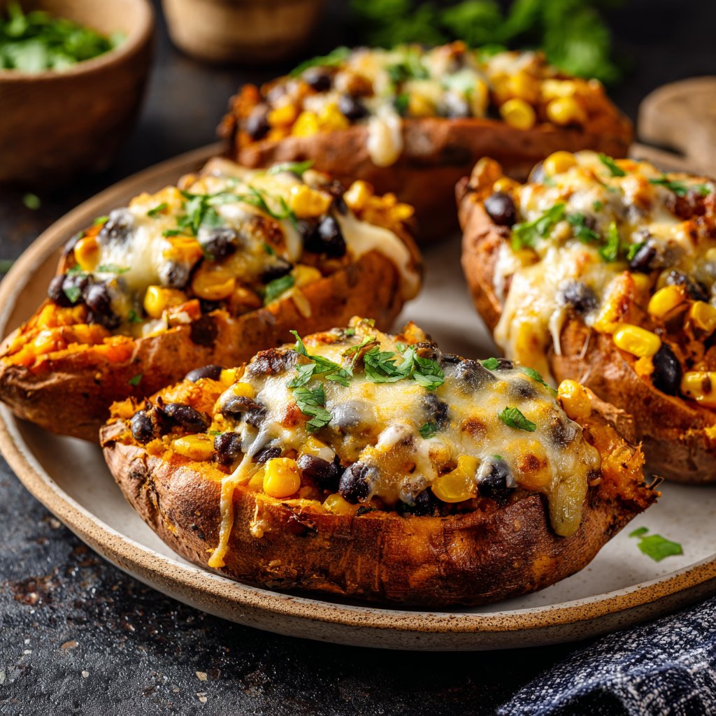 Valentine Dinner Stuffed Sweet Potatoes