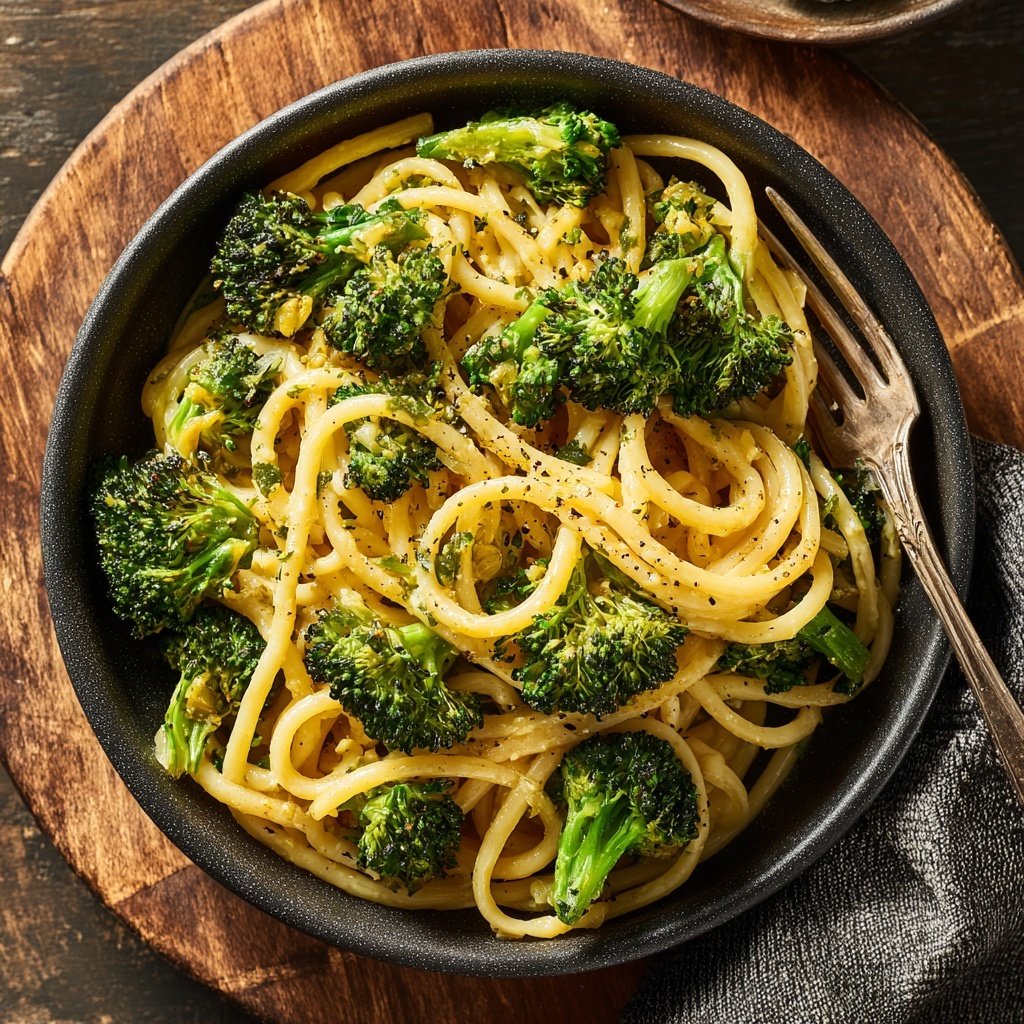 Roasted Broccoli Garlic Pasta