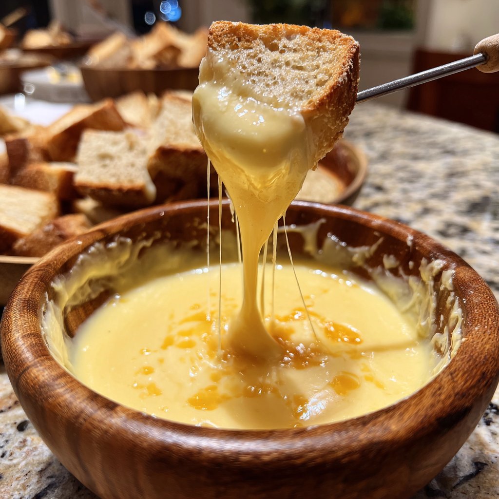 Fondue with Swiss Cheese and Kirsch