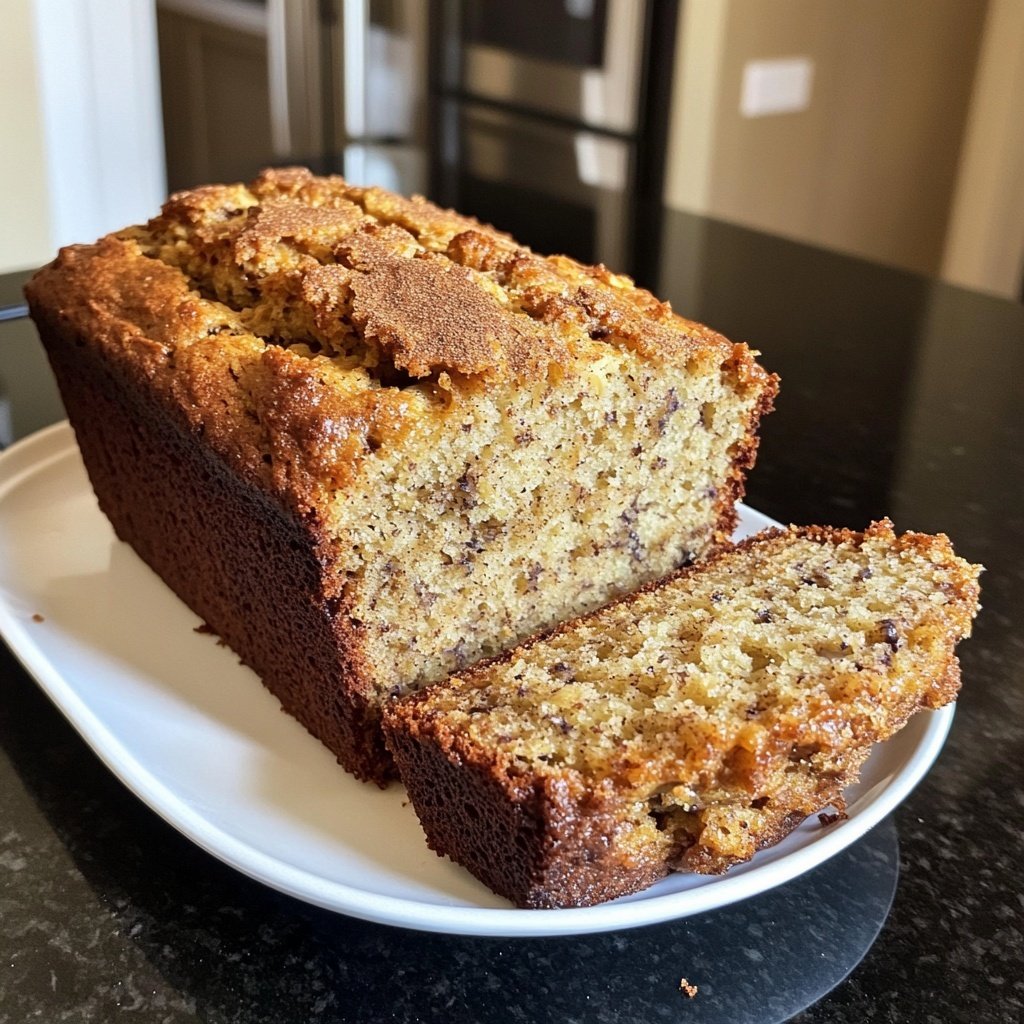 Moist Banana Bread with Ripe Bananas