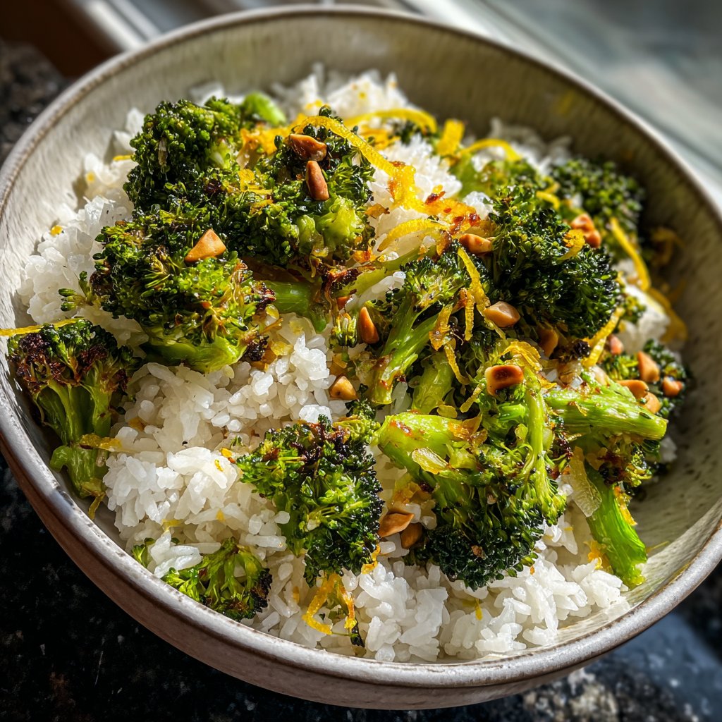 Roasted Broccoli Lemon Rice