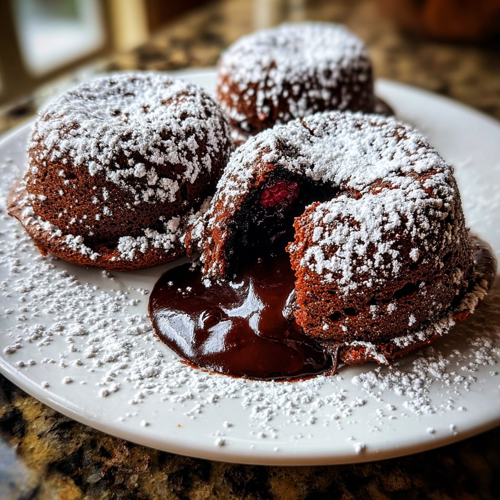 Chocolate Raspberry Lava Cakes