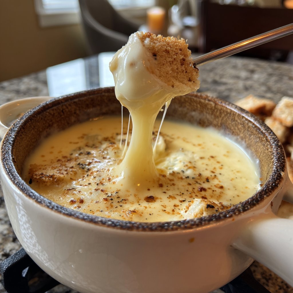 Fondue with Mild Blue Cheese