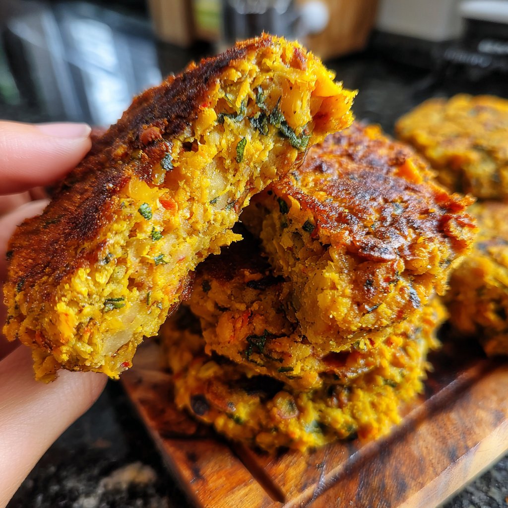 Baked Sweet Potato Lentil Patties