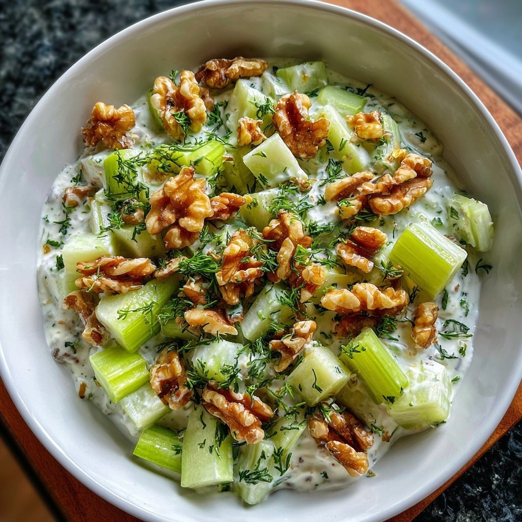 Celery Walnut Yogurt Salad