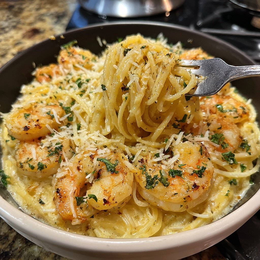 Creamy Lemon Shrimp Pasta