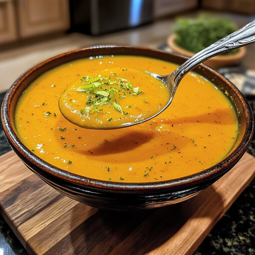 Squash Soup with Ginger and Lime