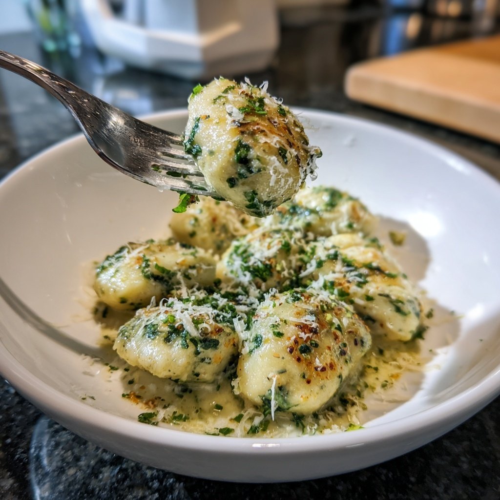 Spinach Ricotta Gnocchi with Lemon Zest