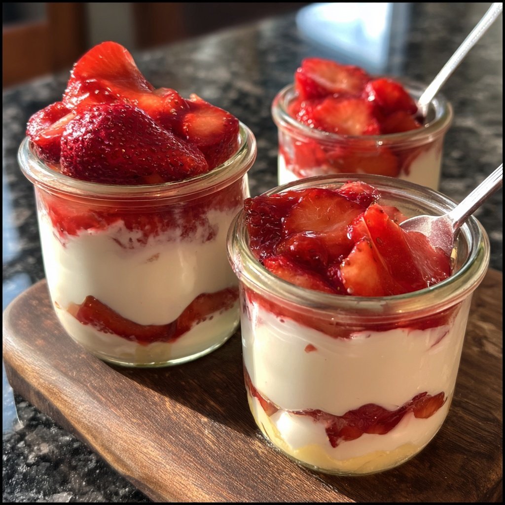 Strawberry Vanilla Yogurt Breakfast Cups