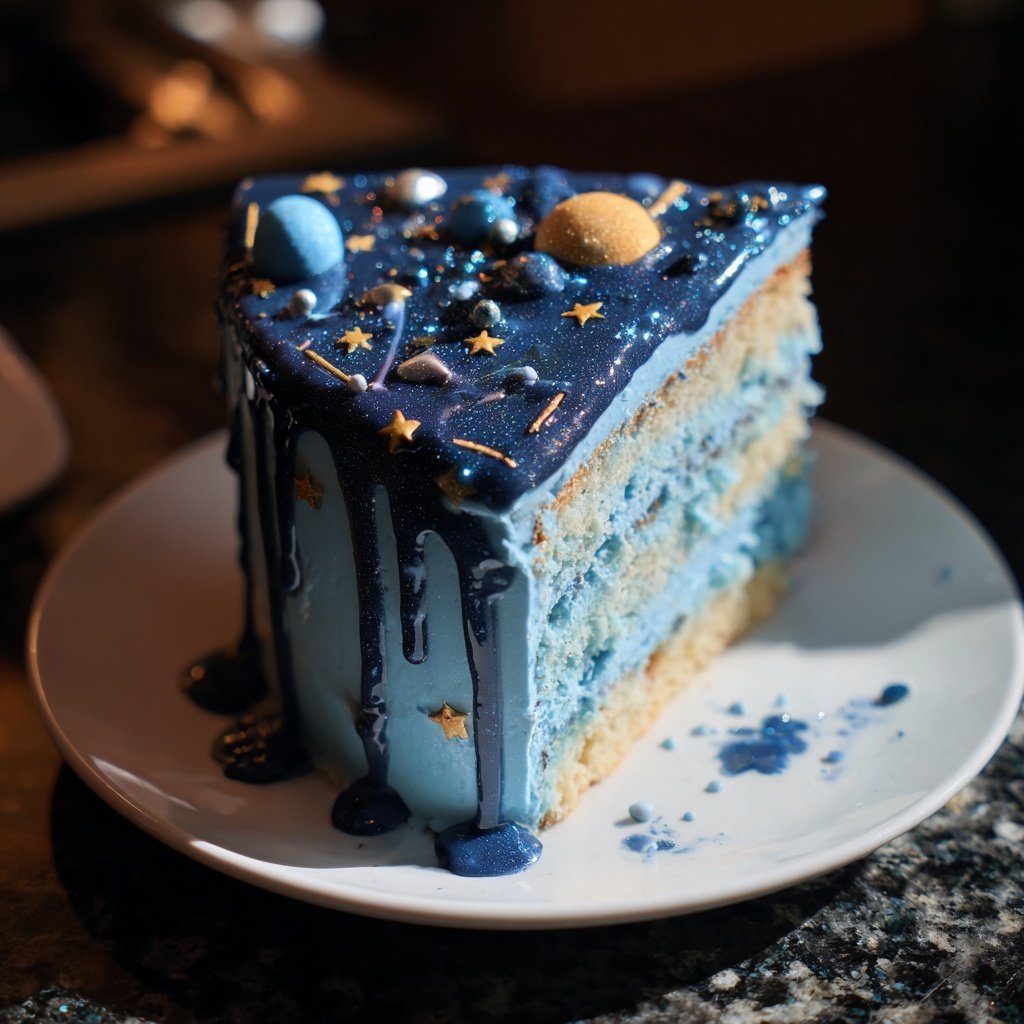 Pisces Cake With Galaxy Theme