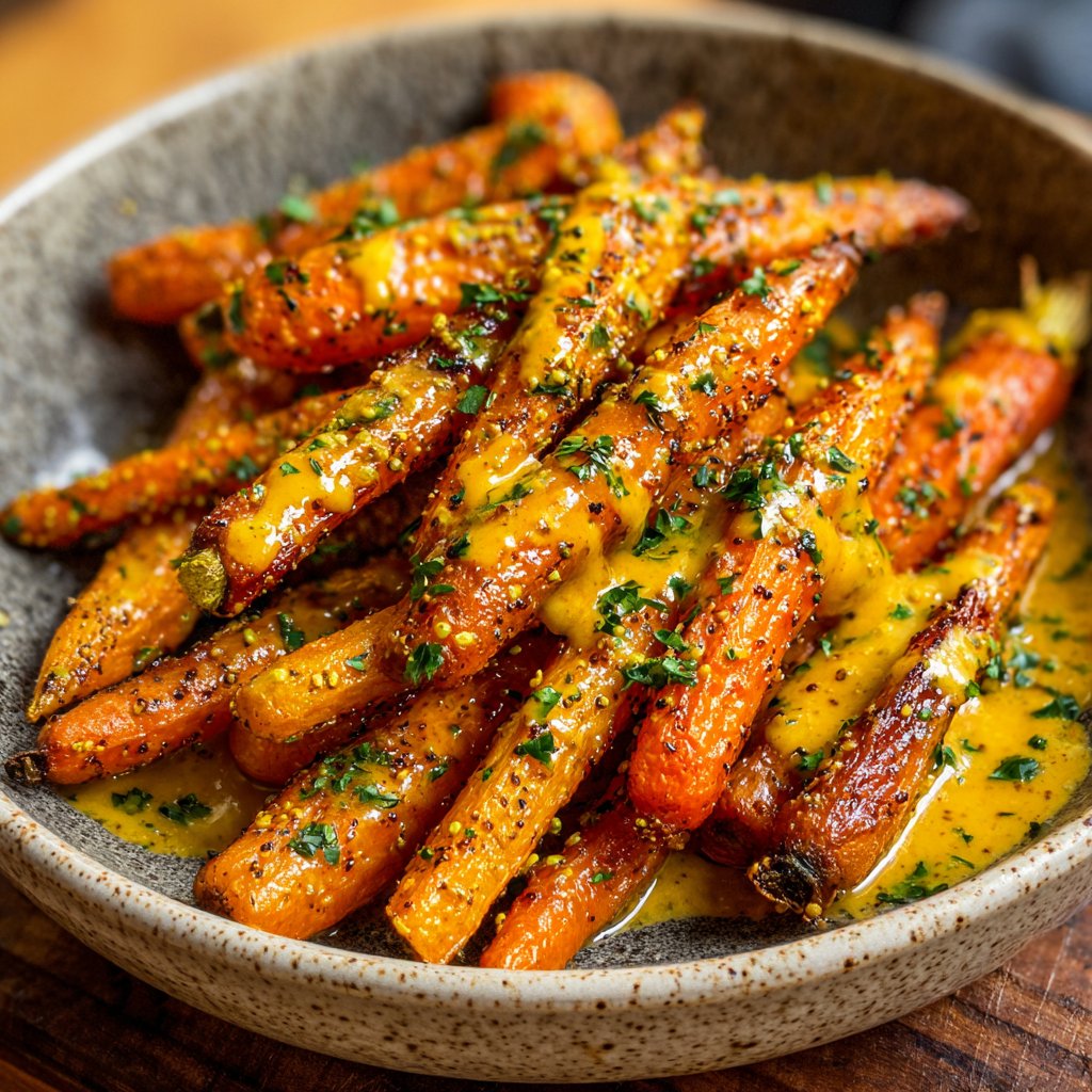 Honey Mustard Roasted Carrots