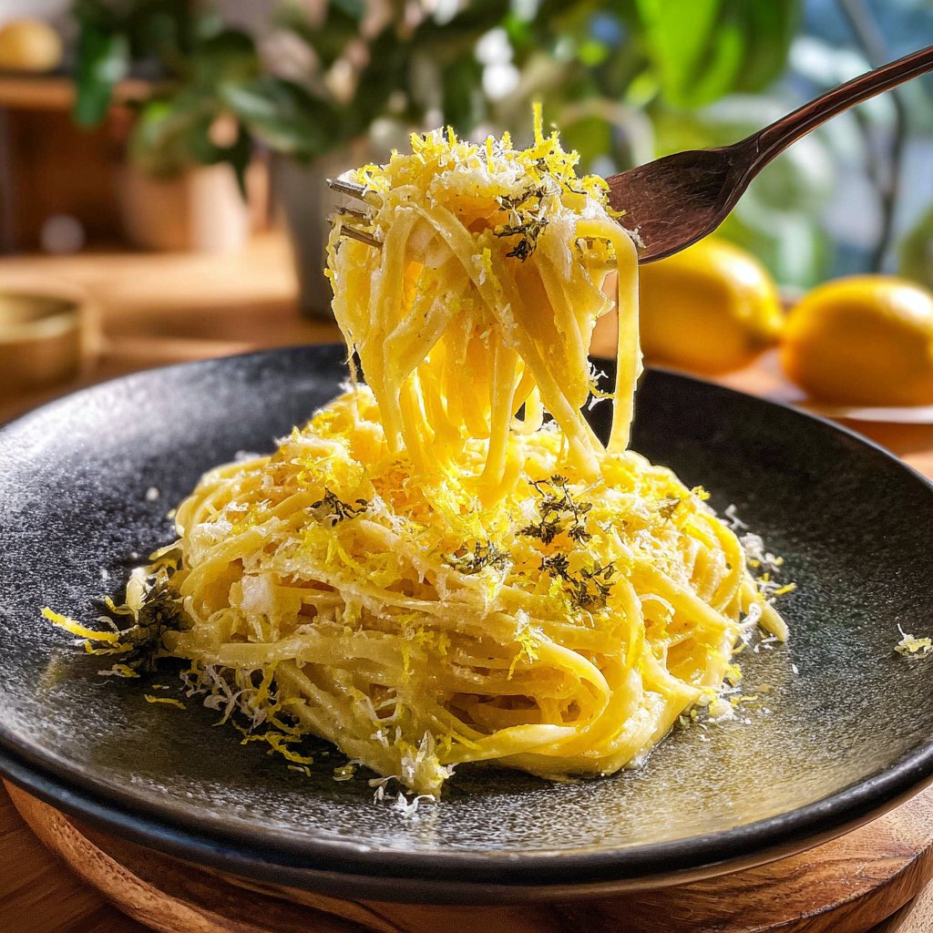 Lemon Butter Tagliolini for Two