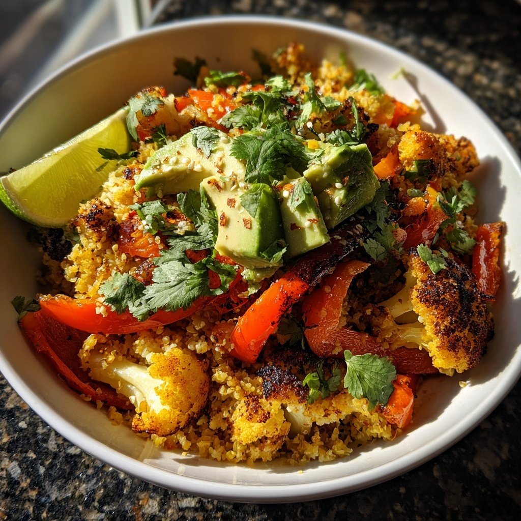 Healthy Dinner Cauliflower Rice Bowl